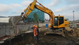 Hyundai 170 колёсный экскаватор 