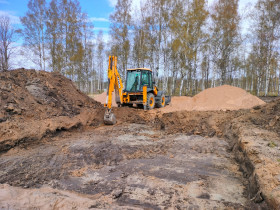 Копка котлована с обратной засыпкой 